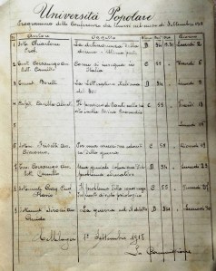 Università Popolare a Cellelager - Le conferenze