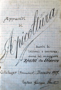 Cellelager. Corso di Apicoltura del maggiore Ulderico Nassi
