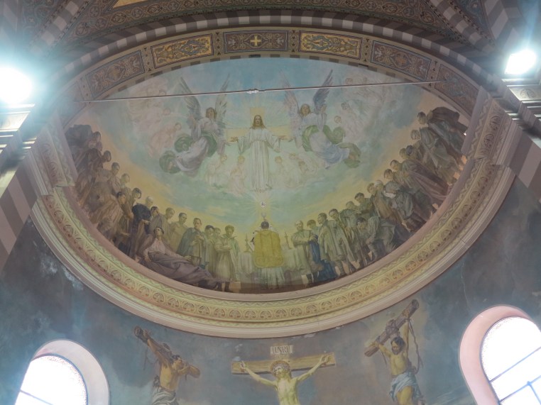 Abside del santuario di Valle di Colorina (SO) - Nicola Arduino, La celebrazione della messa in un campo di prigionieri (1933)